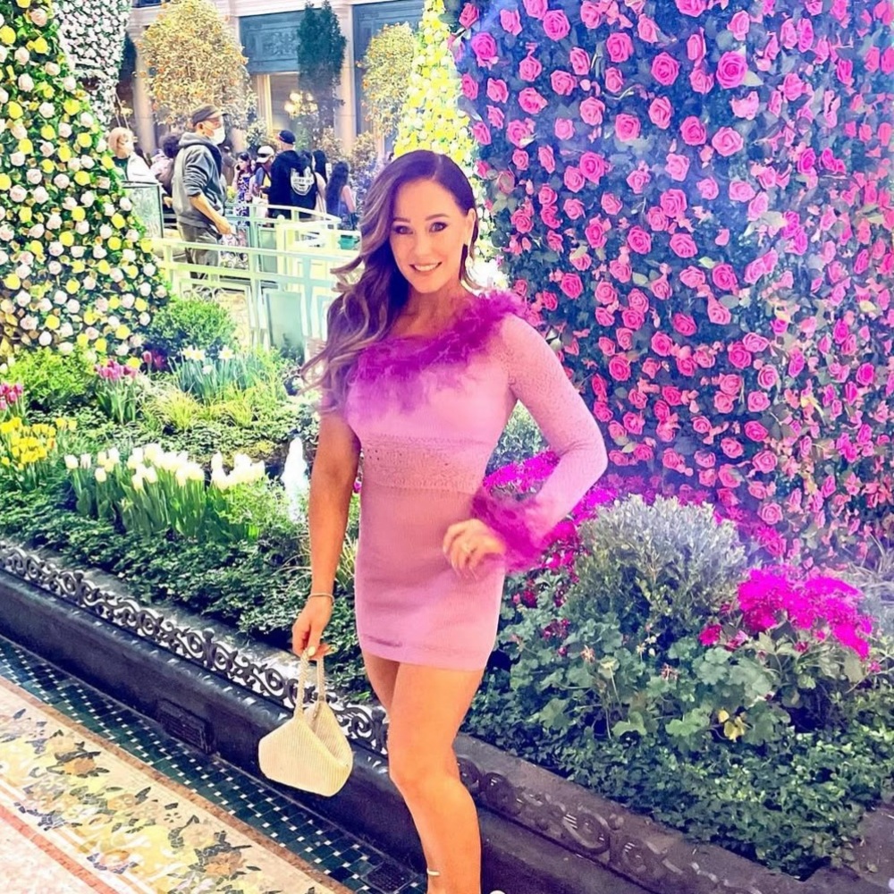 NBD Purple One Shoulder Bodycon Dress with Feather Cuffs, worn once!